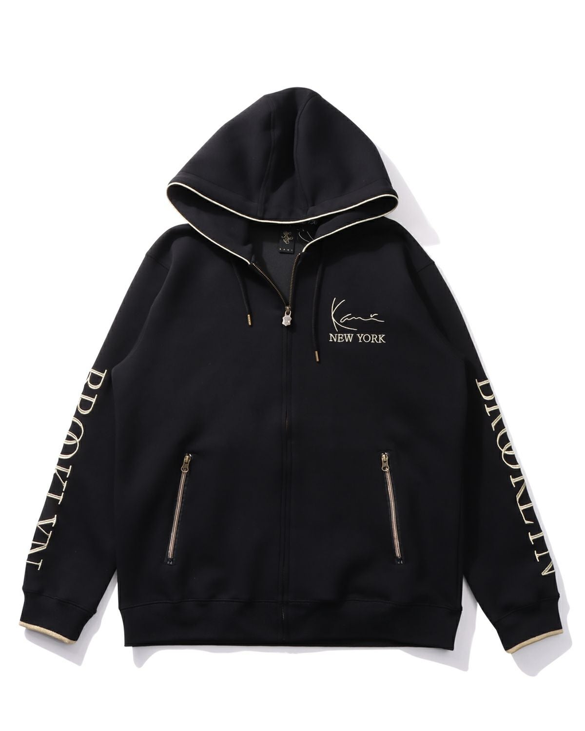 Karl Kani ダンボールニット シャイニーロゴ セットアップ Karl Kani] ダンボールニット シャイニーロゴ ジップパーカー | PEET