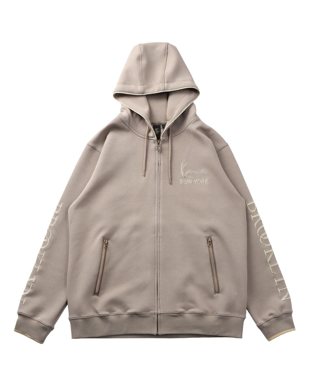 Karl Kani] ダンボールニット シャイニーロゴ ジップパーカー | PEET