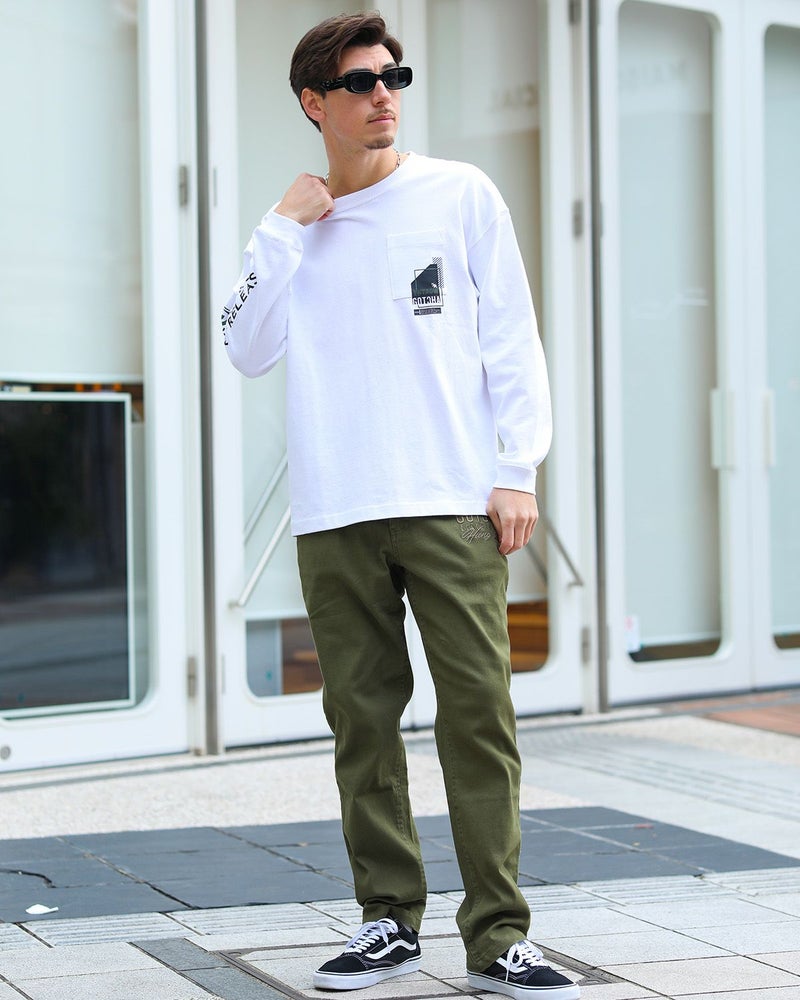 カーキ：180cm/70kg(Lサイズ着用)