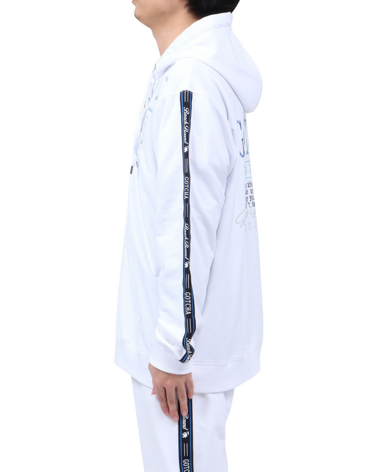 ガッチャ/GOTCHA★ジップアップ/スウェットジャケット【メンズM-38/白/white】 GOTCHA] 撥水 ドロップショルダー ビッグポケット スタンドジャケット