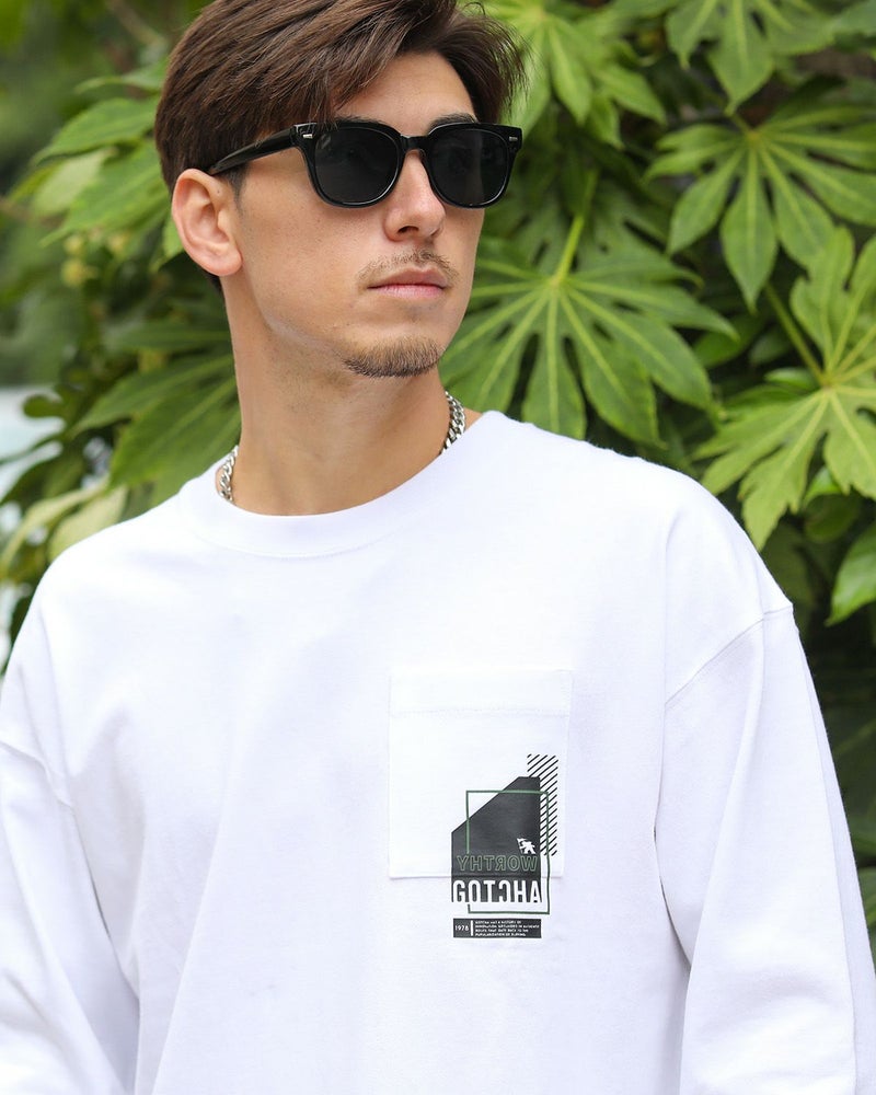 ホワイト：180cm/70kg(Lサイズ着用)