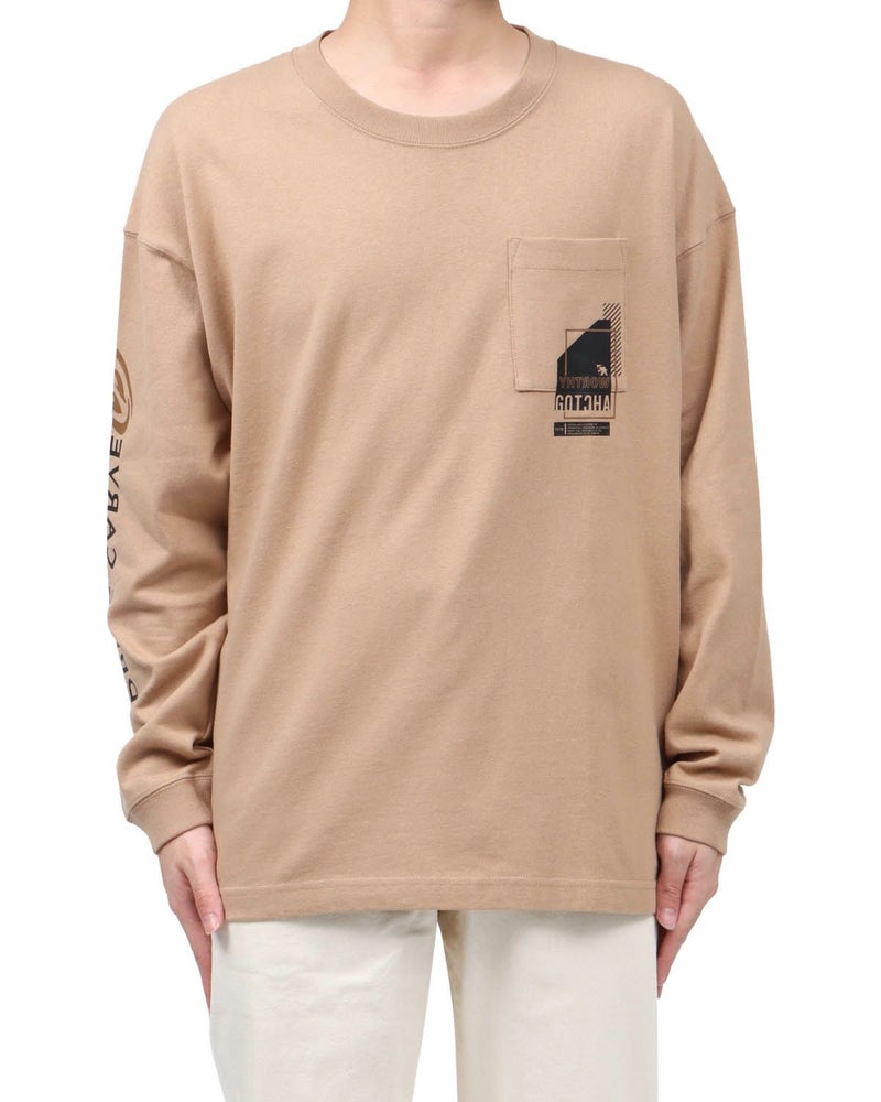 ベージュ：173cm63kg(Lサイズ着用)