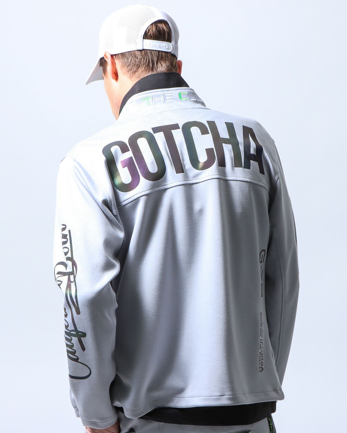 グレー：183cm/70kg(Lサイズ着用)