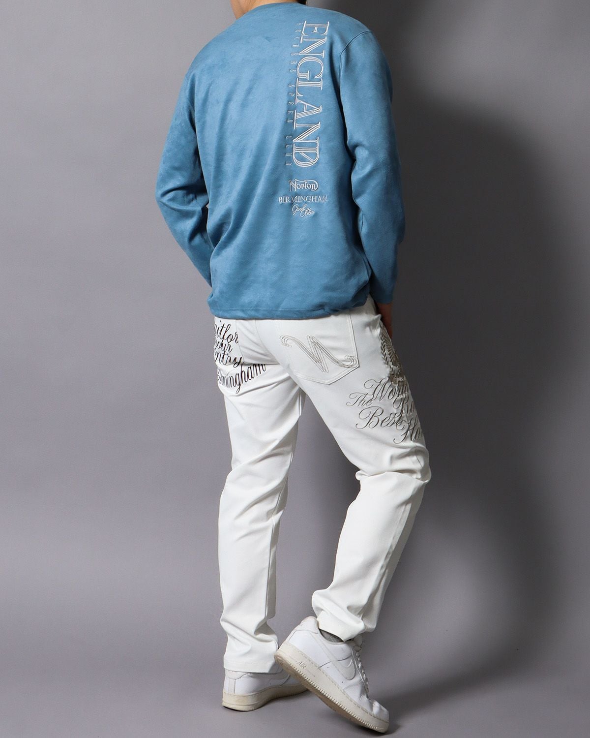 ブルーグレー：178cm/75kg(Lサイズ着用)