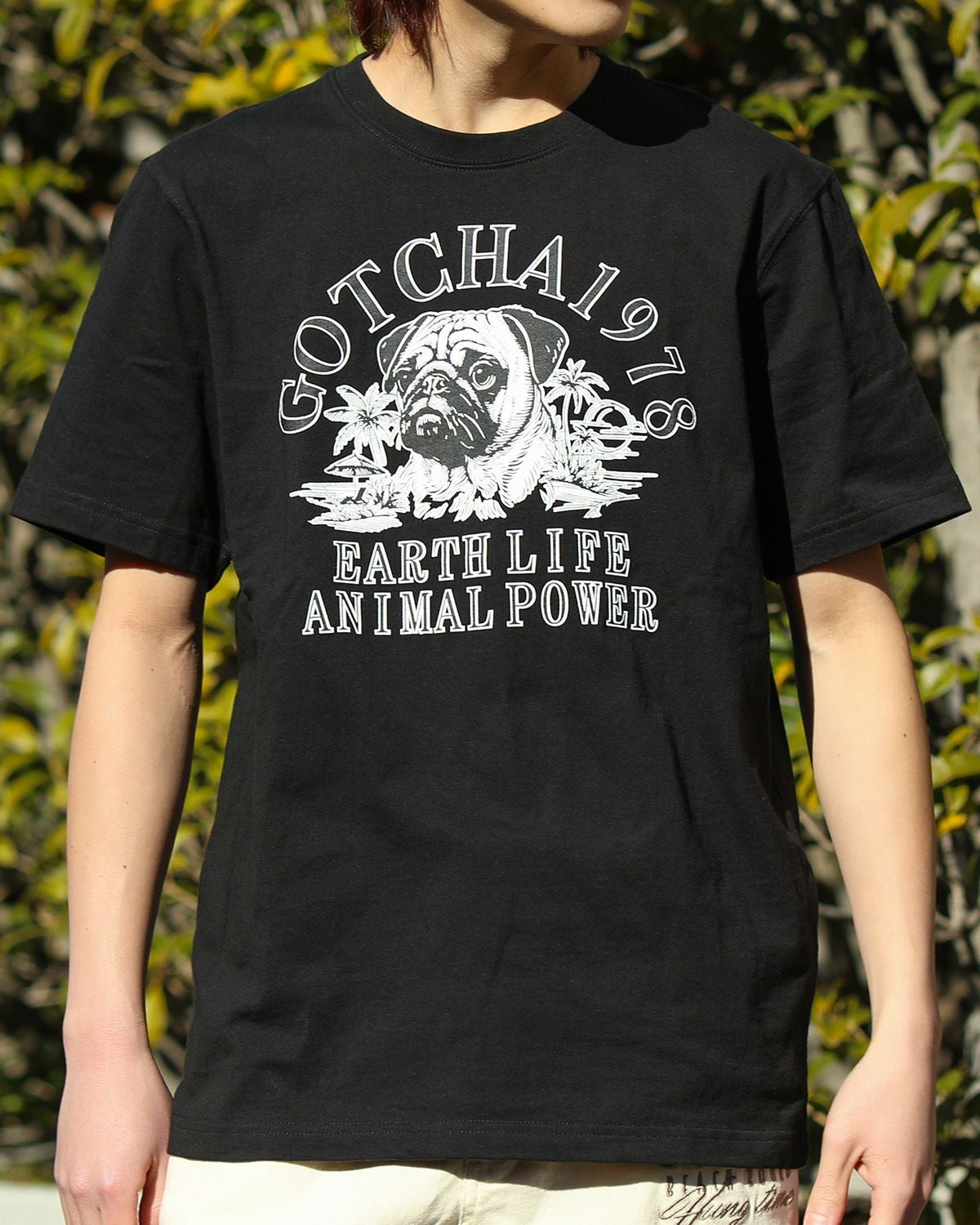 ブラック×パグ：168cm/56kg(Mサイズ着用）