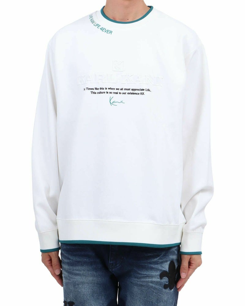 ホワイト：174cm62kg(Lサイズ着用)