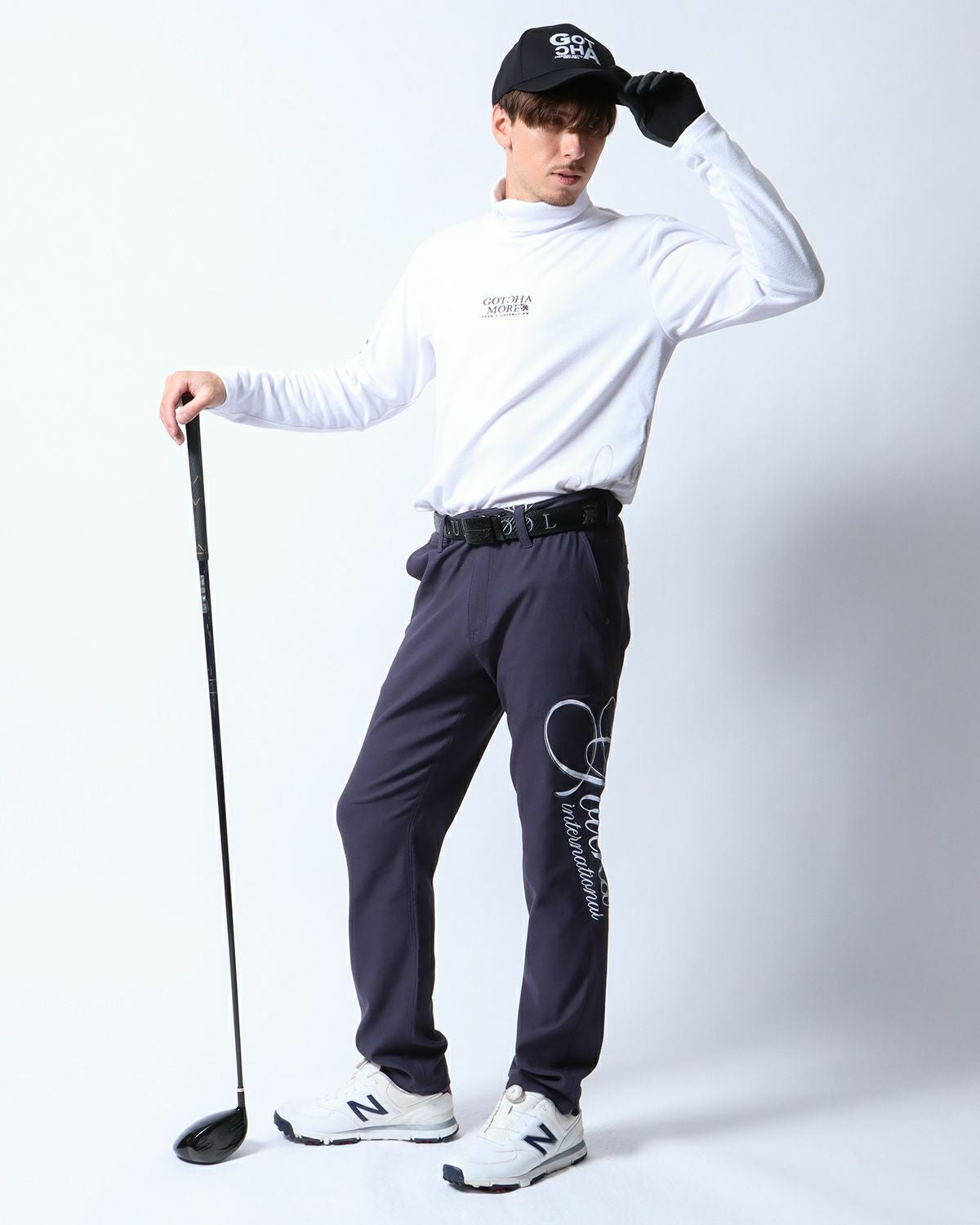 チャコール：180cm/70kg(Lサイズ着用)