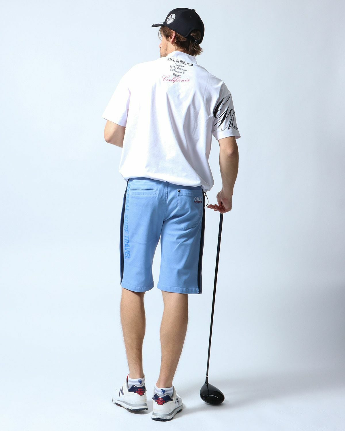 ライトブルー：183cm/70kg(Lサイズ着用)