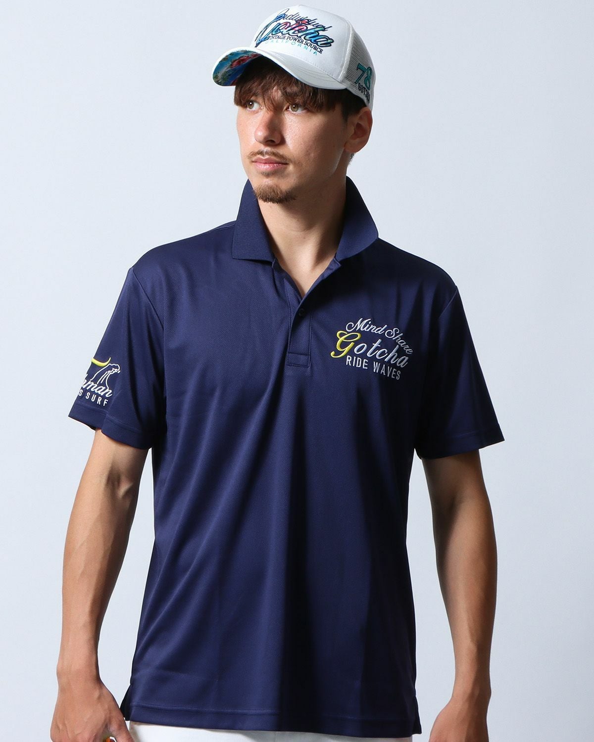 ネイビー：180cm/70kg(Lサイズ着用)