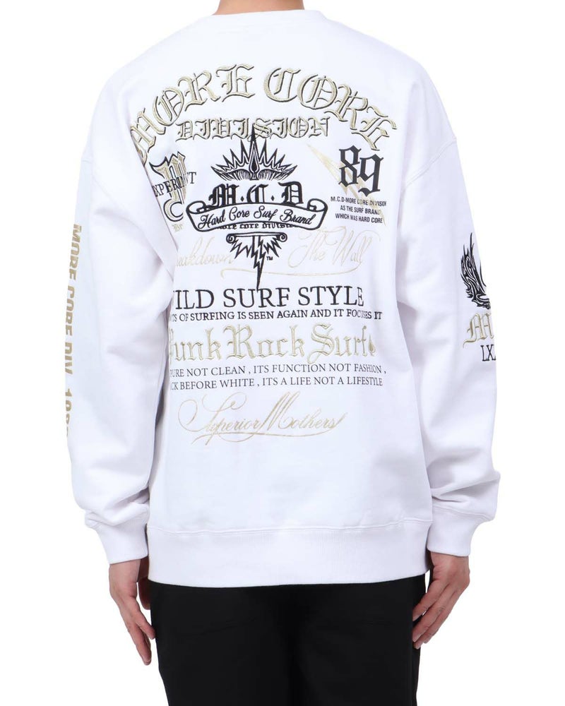 ホワイト：174cm62kg(Lサイズ着用)