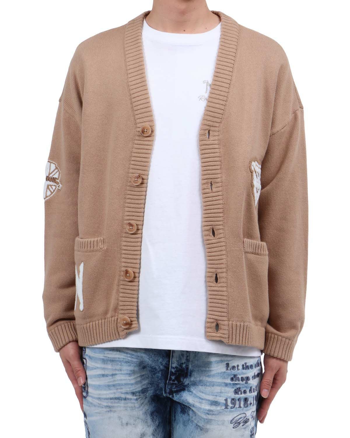 ベージュ：174cm62kg(Lサイズ着用)