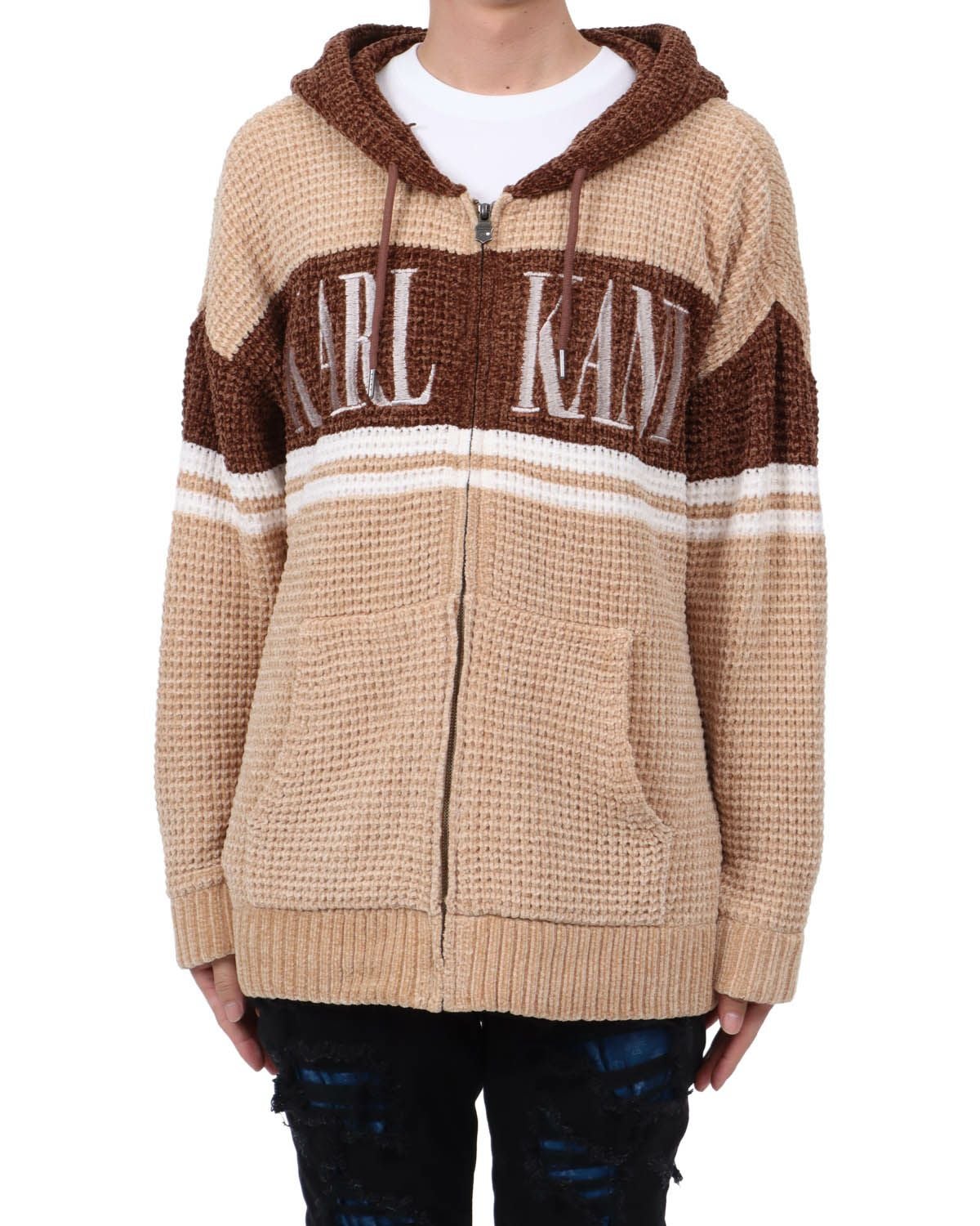 ベージュ：174cm62kg(XLサイズ着用)