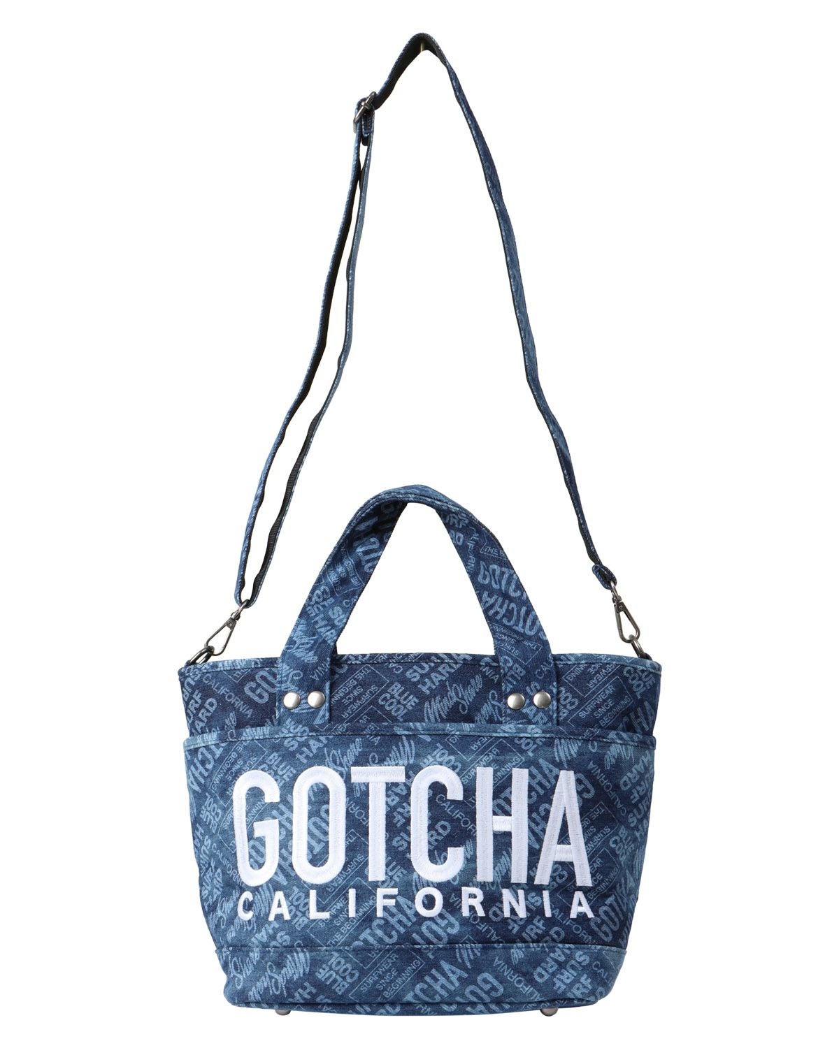 GOTCHA] 撥水 2WAY ロゴ総柄 デニム ミニ トートバッグ | PEET ONLINE