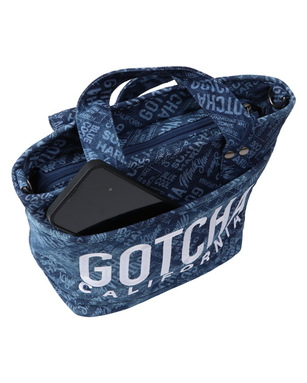 GOTCHA] 撥水 2WAY ロゴ総柄 デニム ミニ トートバッグ | PEET ONLINE