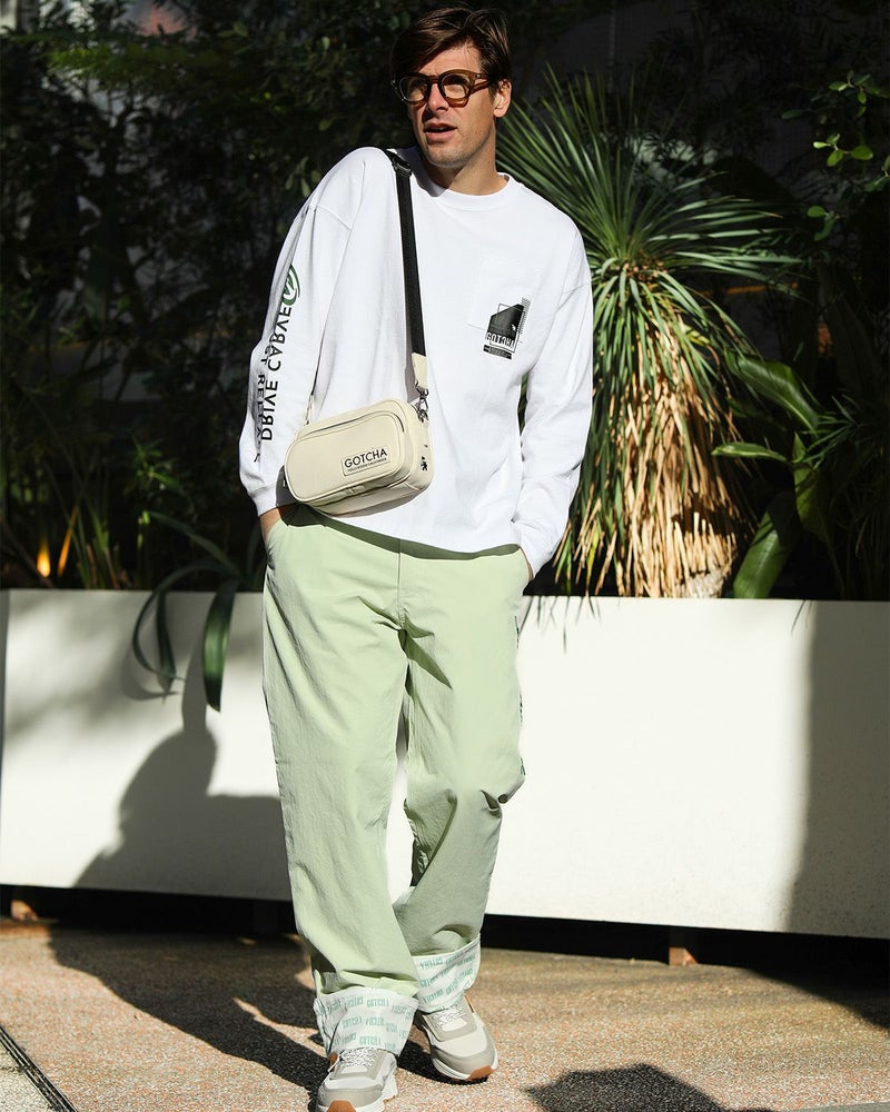 ミントグリーン：183cm/70kg(Lサイズ着用)