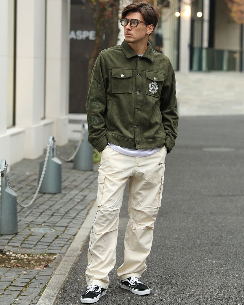 カーキ：180cm/70kg(Lサイズ着用)