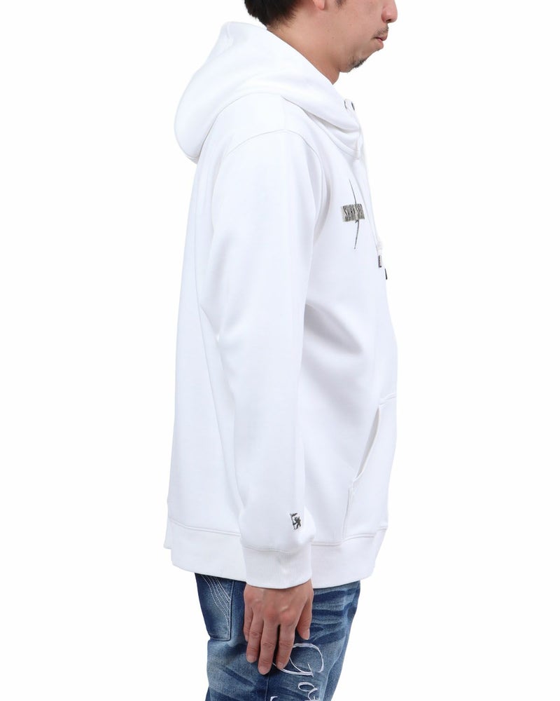 ホワイト：174cm62kg(Lサイズ着用)