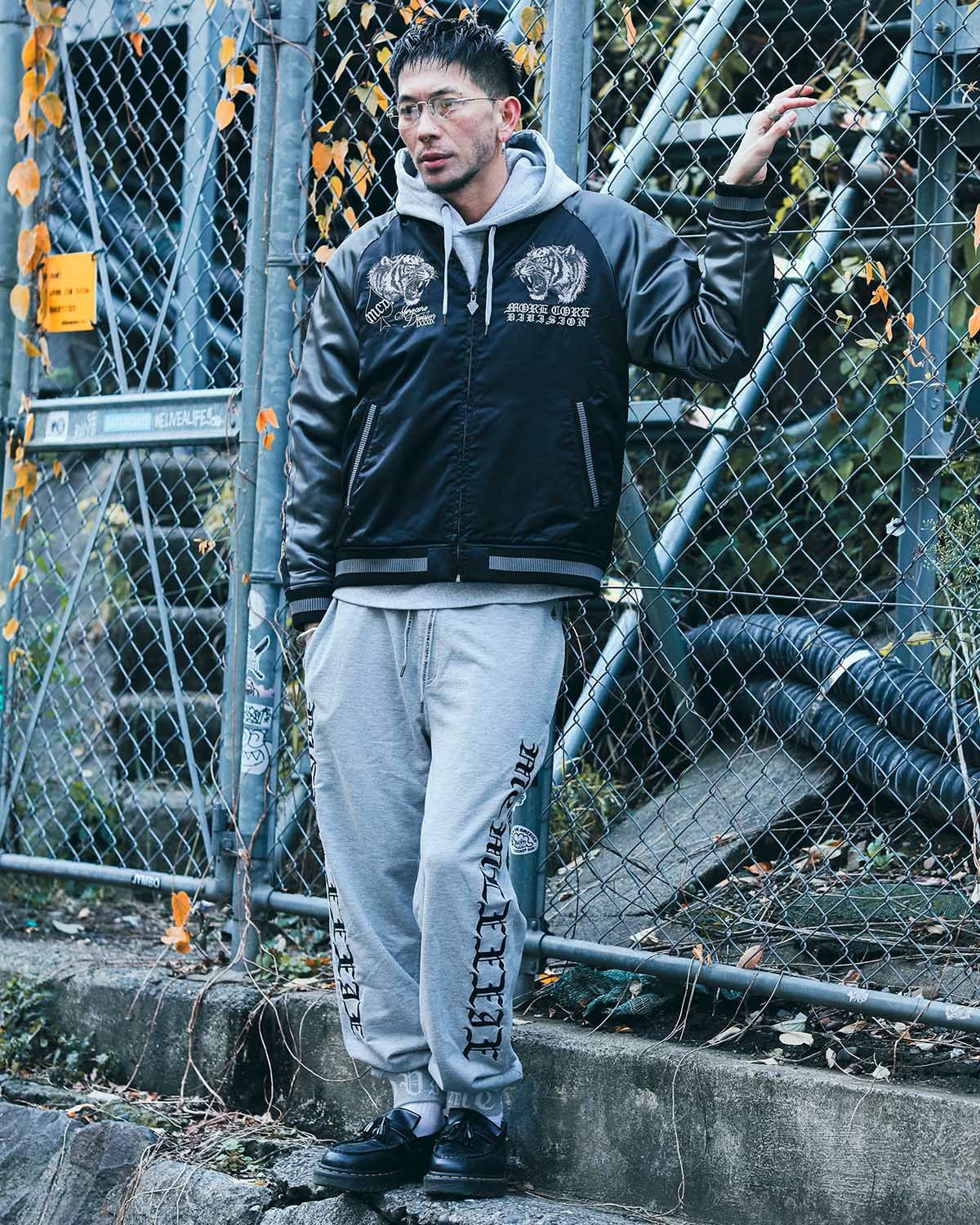 杢グレー:183cm(Lサイズ着用)