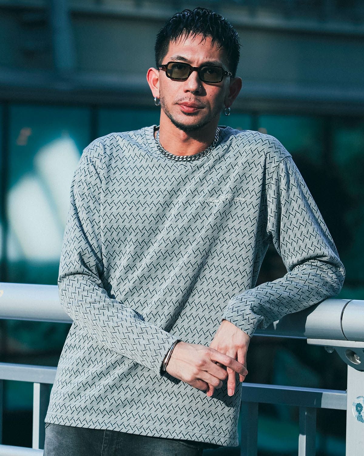 グレー:183cm(XLサイズ着用)