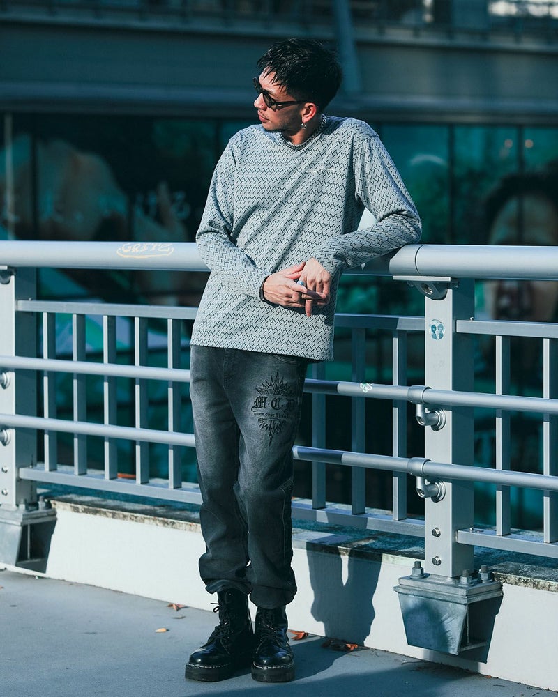 グレー:183cm(XLサイズ着用)