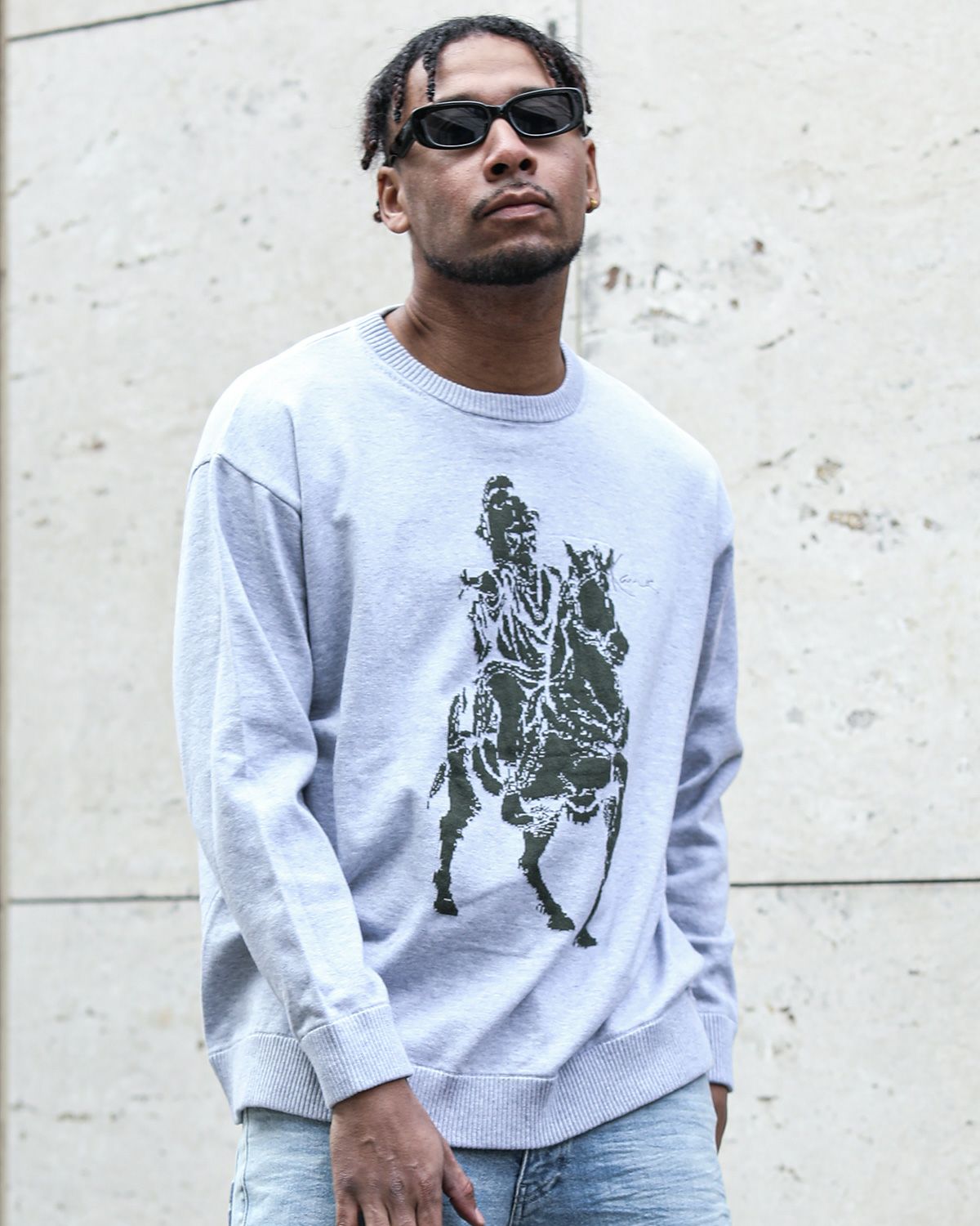 杢グレー：183cm(Lサイズ着用)