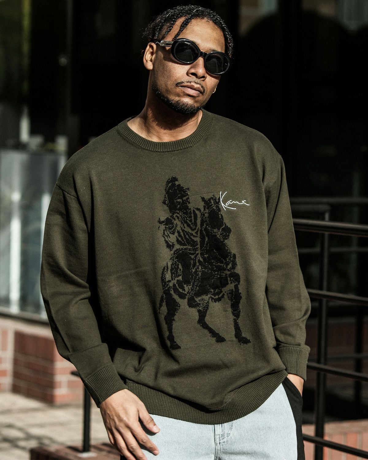 モスグリーン：183cm(XLサイズ着用)