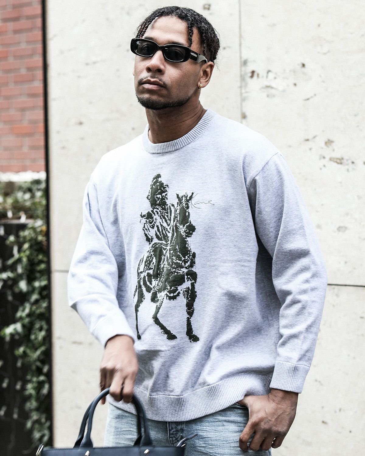 杢グレー：183cm(Lサイズ着用)