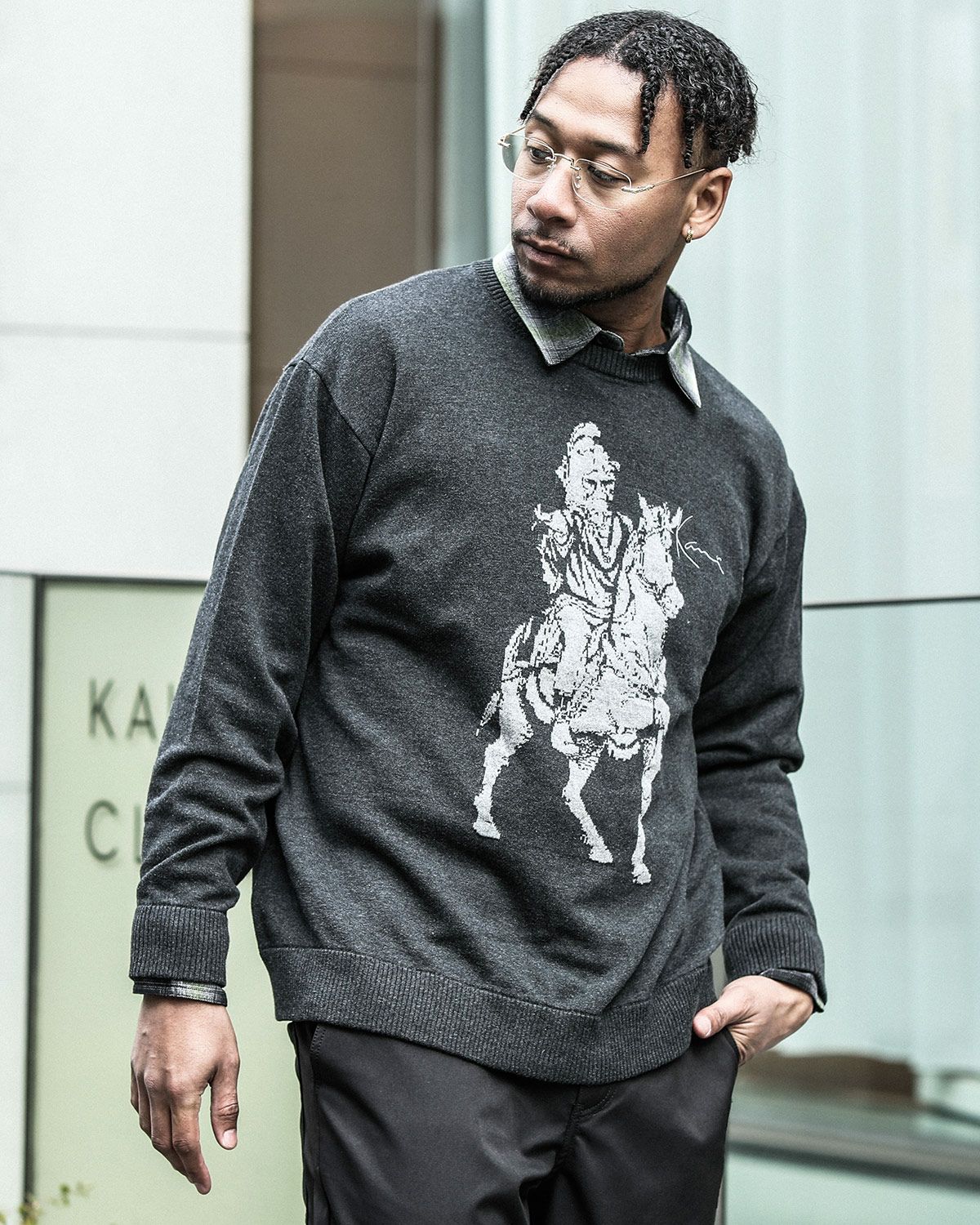 Karl Kani] ウォッシャブル ジャカード ニットセーター | PEET ONLINE