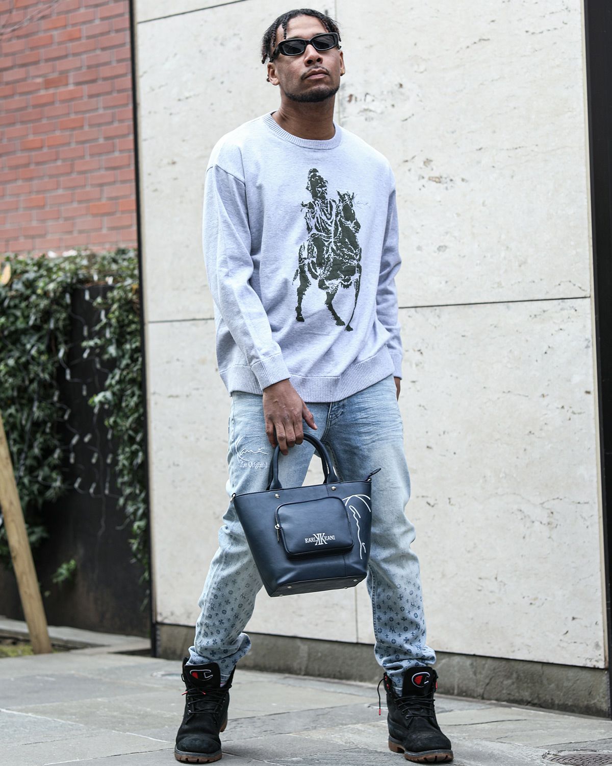 杢グレー：183cm(Lサイズ着用)