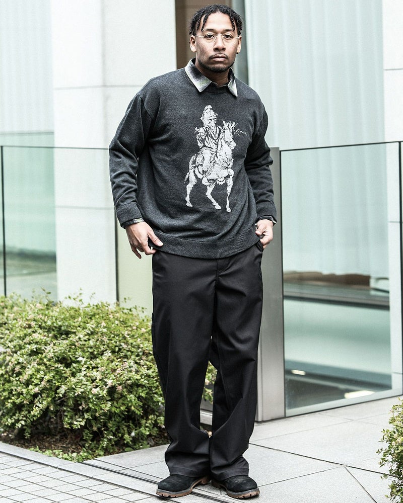 チャコール：183cm(Lサイズ着用)