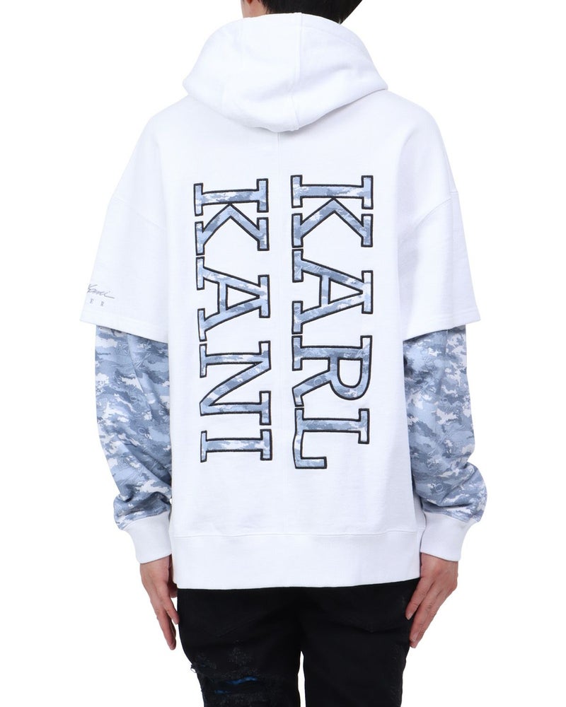 ホワイト：174cm62kg(Lサイズ着用)