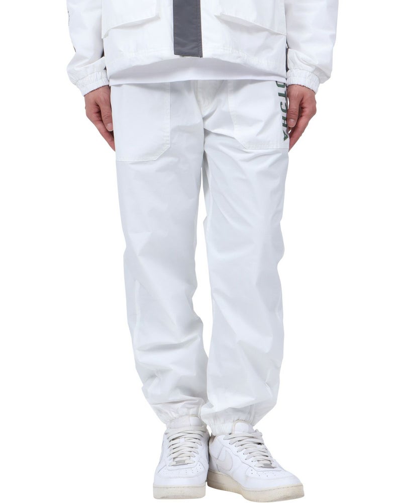 ホワイト：174cm62kg(Lサイズ着用)