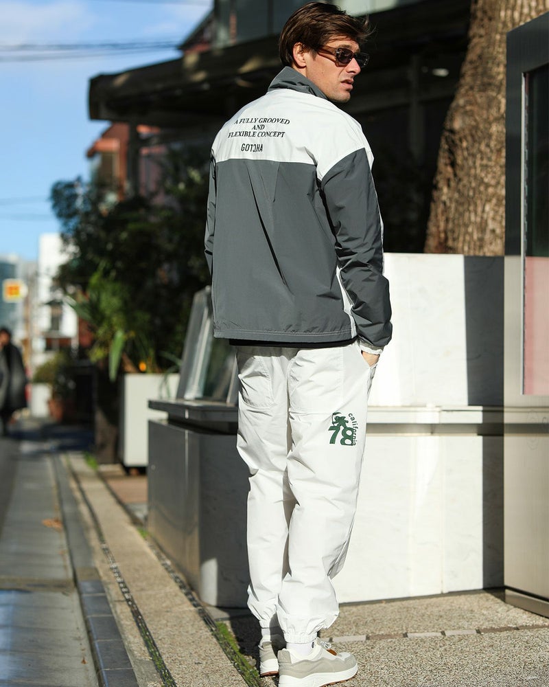 ホワイト：183cm/70kg(Lサイズ着用)