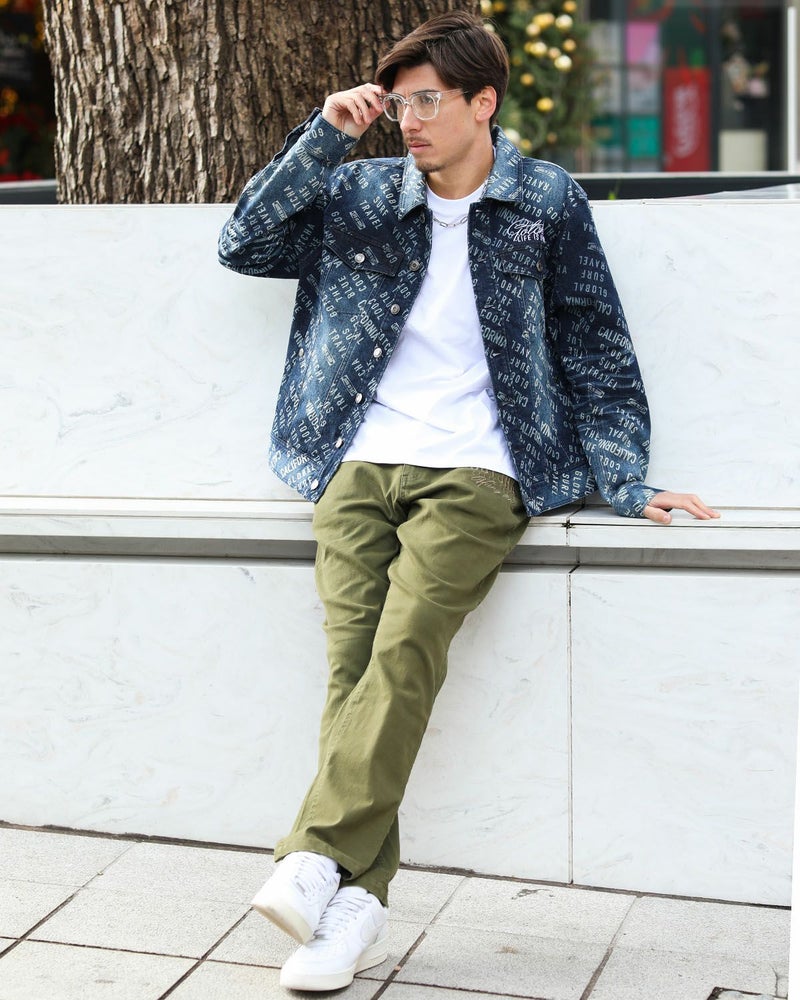 インディゴ：180cm/70kg(Lサイズ着用)