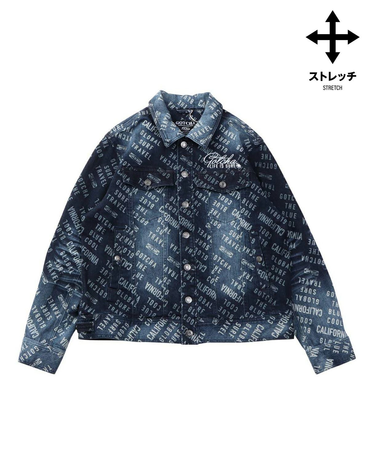 GOTCHA] ストレッチ 総柄 デニムジャケット | PEET ONLINE STORE