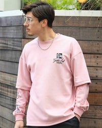 ピンク：180cm/70kg(Lサイズ着用)