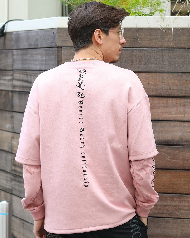 ピンク：180cm/70kg(Lサイズ着用)