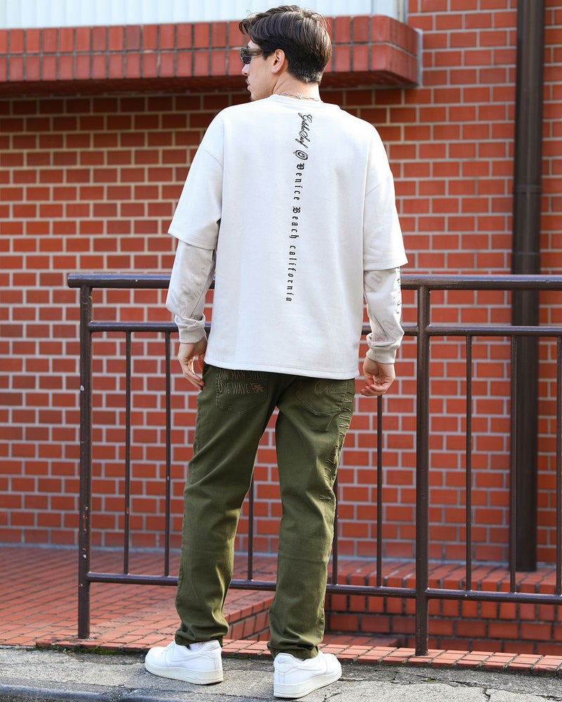 サンドベージュ：180cm/70kg(Lサイズ着用)