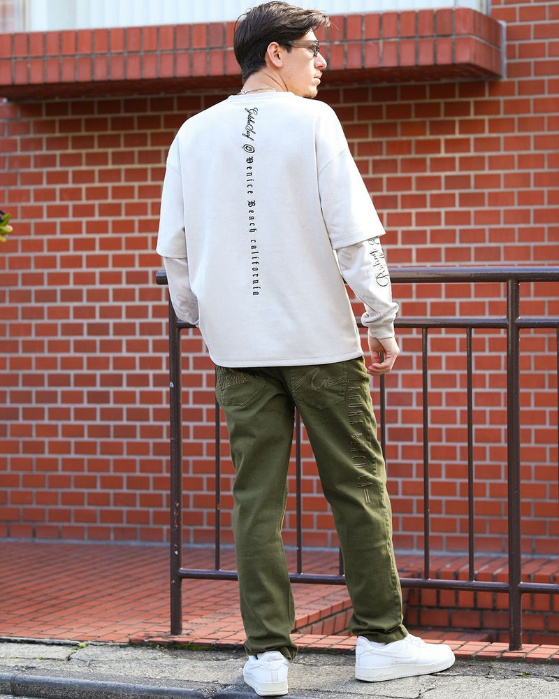 サンドベージュ：180cm/70kg(Lサイズ着用)