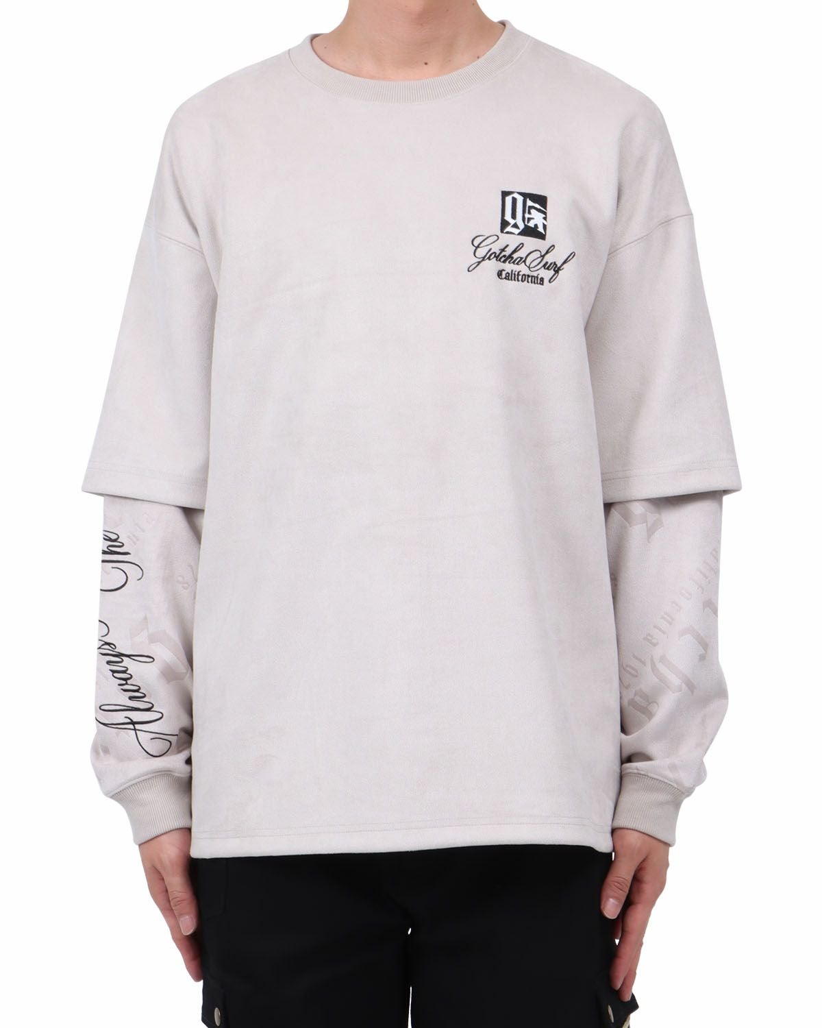 サンドベージュ：174cm62kg(Lサイズ着用)