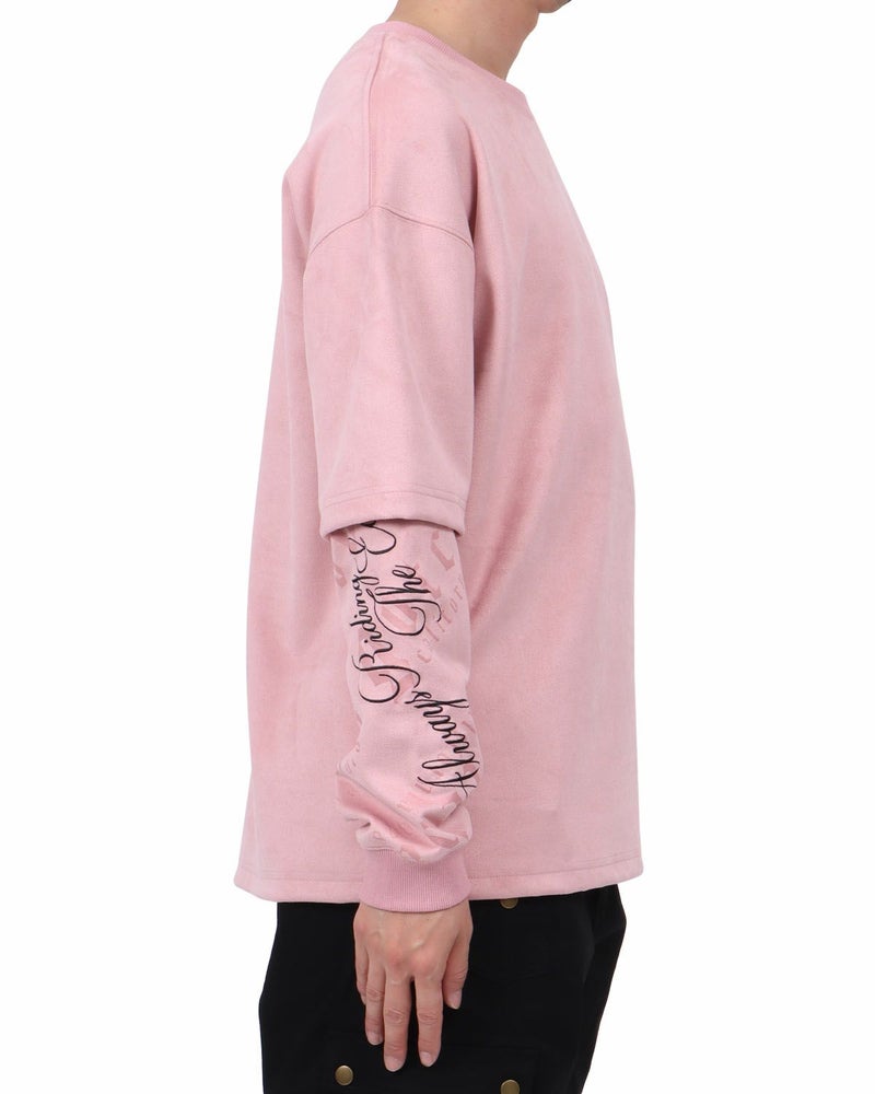 ピンク：174cm62kg(Lサイズ着用)