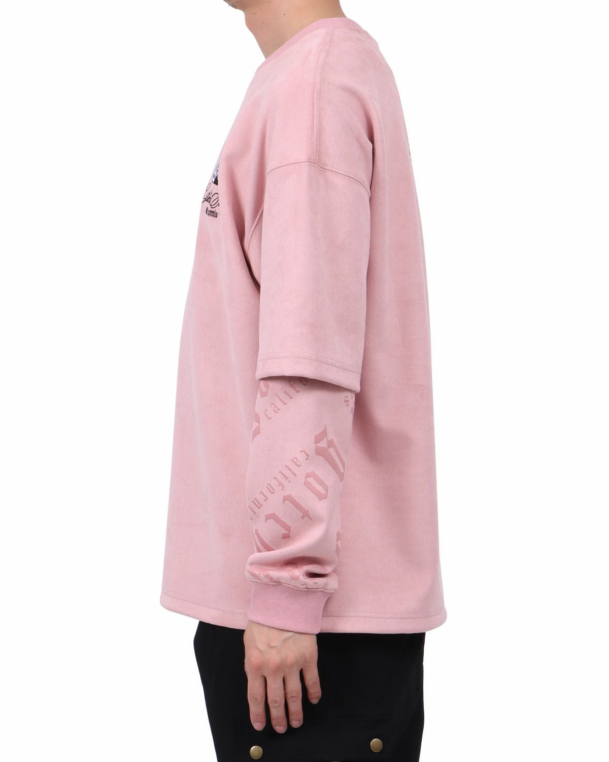 ピンク：174cm62kg(Lサイズ着用)