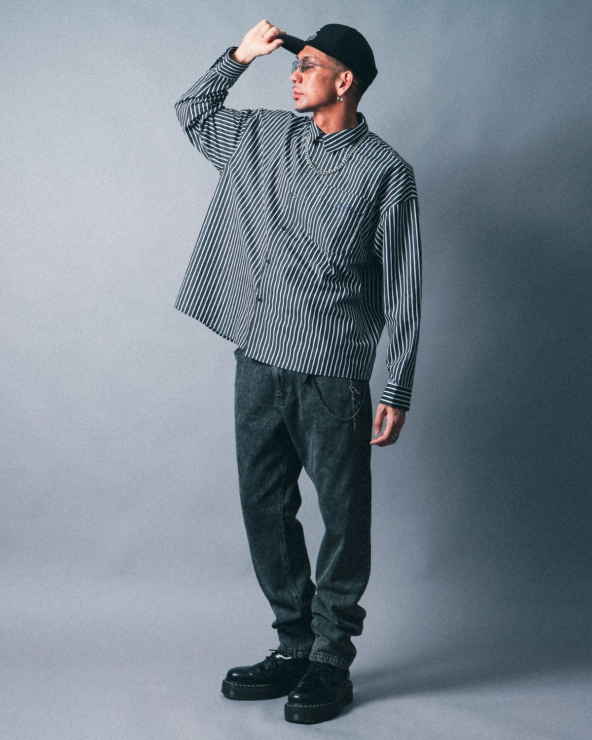 ブラック：183cm(Lサイズ着用)