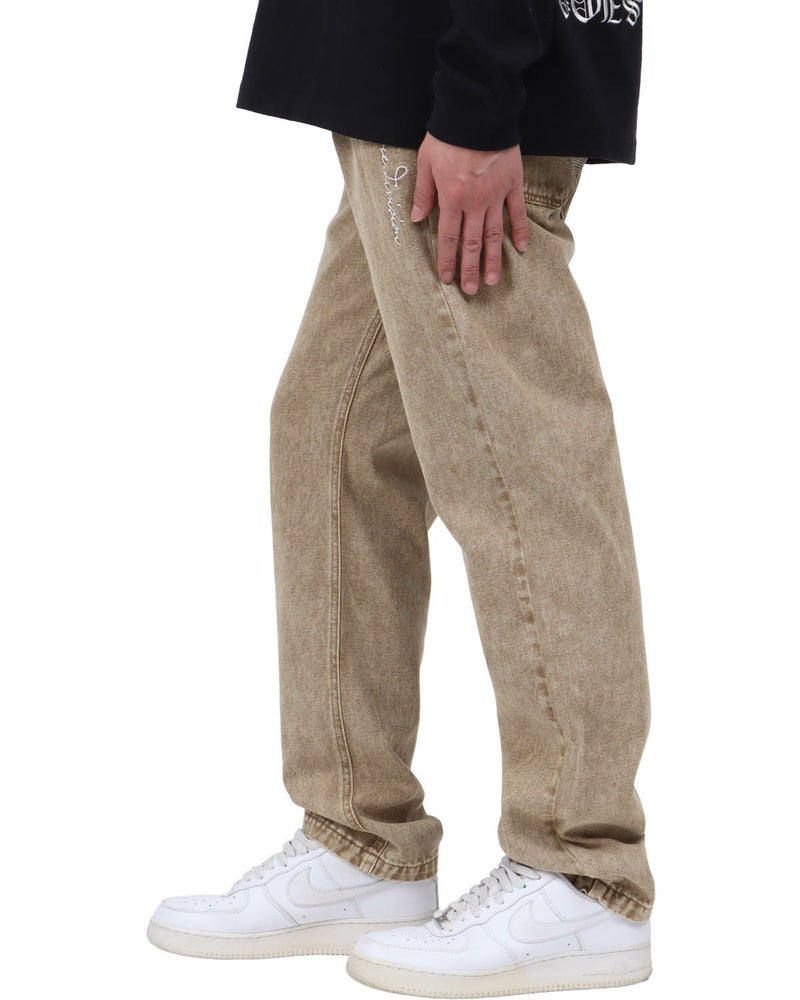 ベージュ：174cm62kg(Lサイズ着用)