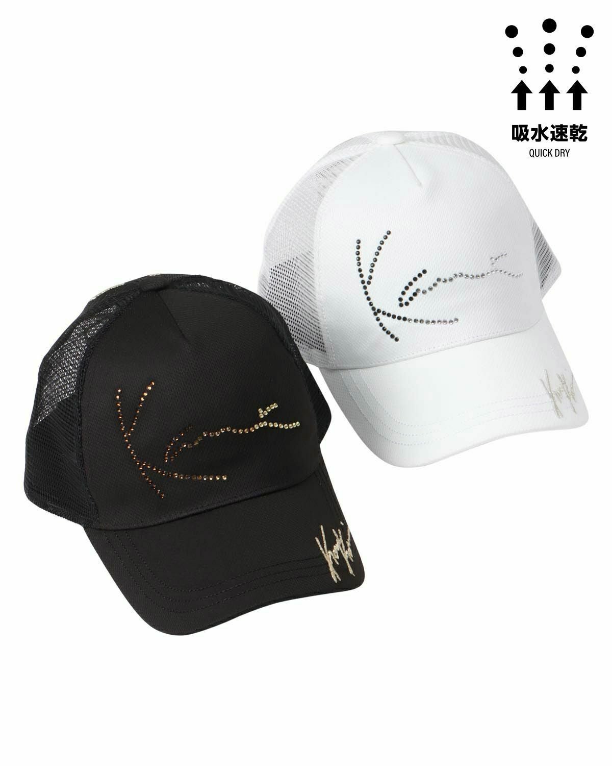 Karl Kani GOLF] ドライ ラインストーン メッシュ キャップ | PEET