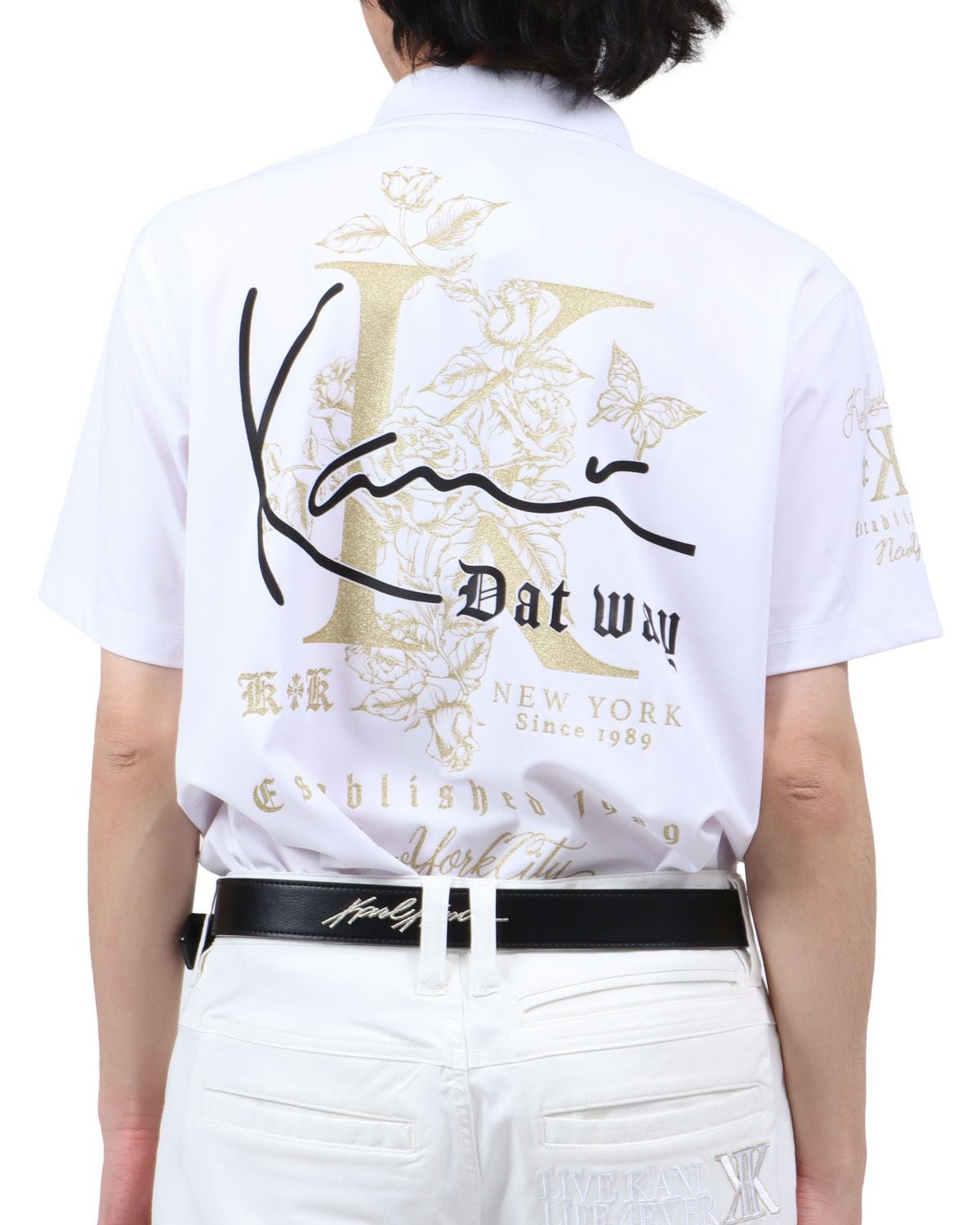 ホワイト：173cm63kg(Lサイズ着用)