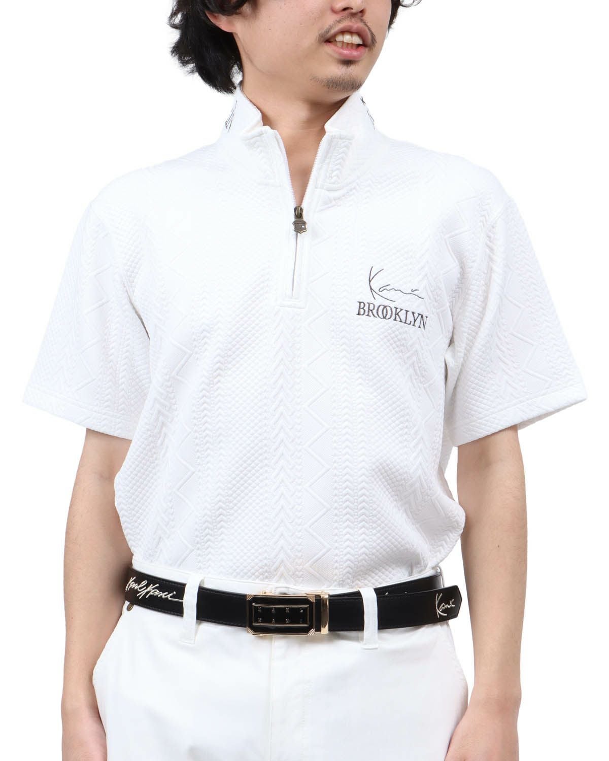 ホワイト：173cm63kg(Lサイズ着用)