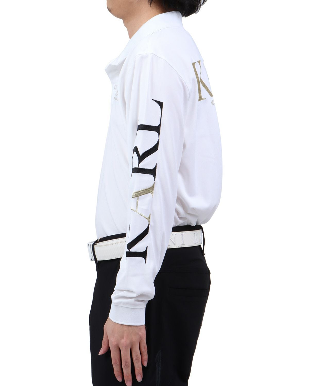 ホワイト：173cm63kg(Lサイズ着用)