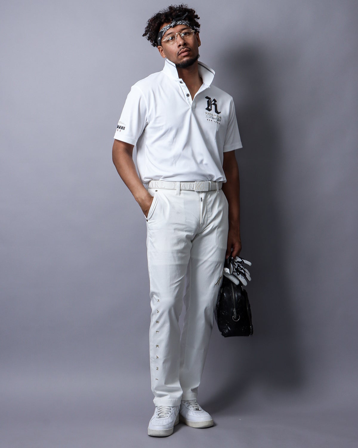 Karl Kani GOLF] ドライ UVカット クロコロゴ使い ベーシック ポロ