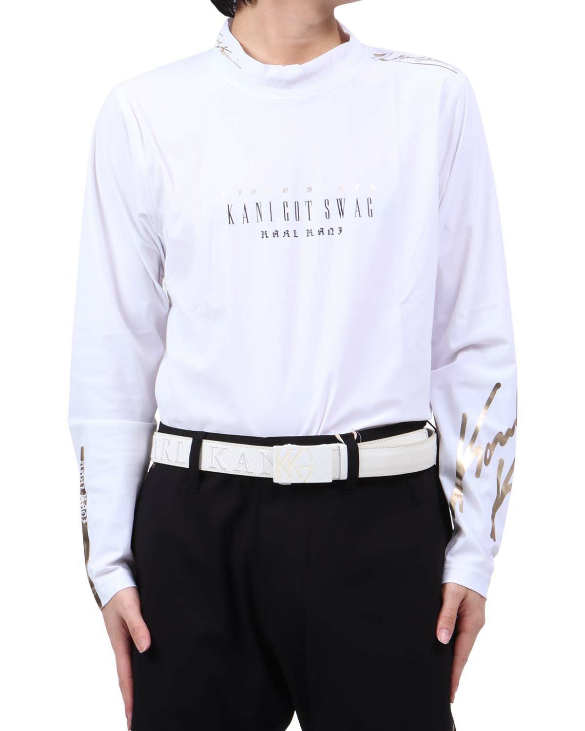 ホワイト：173cm63kg(Lサイズ着用)